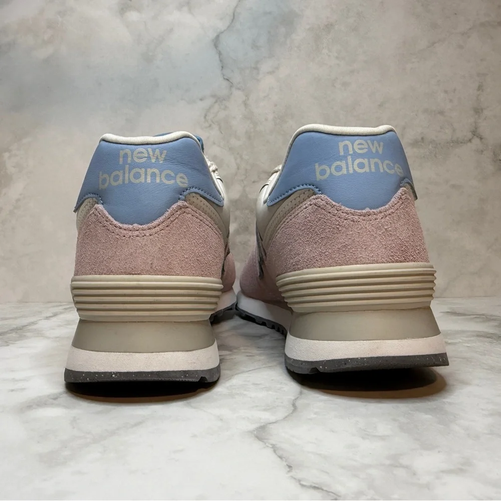 LNWOB | New Balance | 574 Sneakers | Pink Suede & White | Size 8.5 - Picture 8 of 16